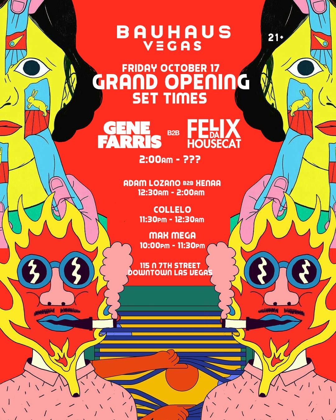 Gene Farris B2B Felix Da Housecat Grand Opening