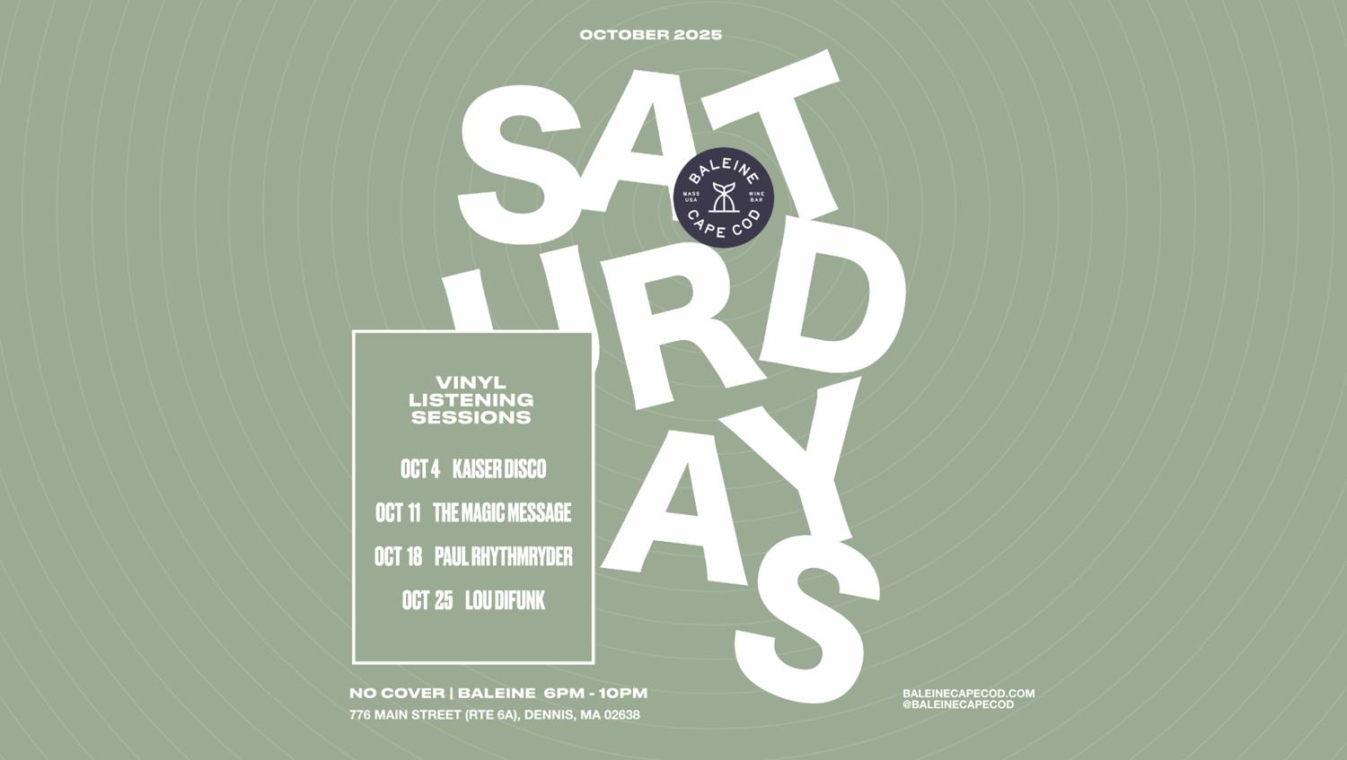 Vinyl Saturdays With Lou Difunk