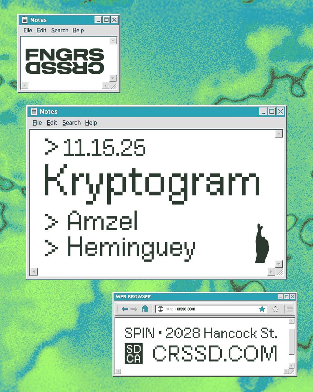Fngrs Crssd Presents Kryptogram