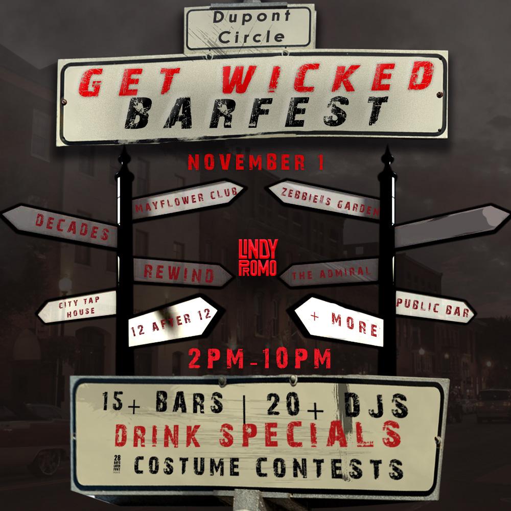 Dc Get Wicked Halloween Bar Fest 11/1