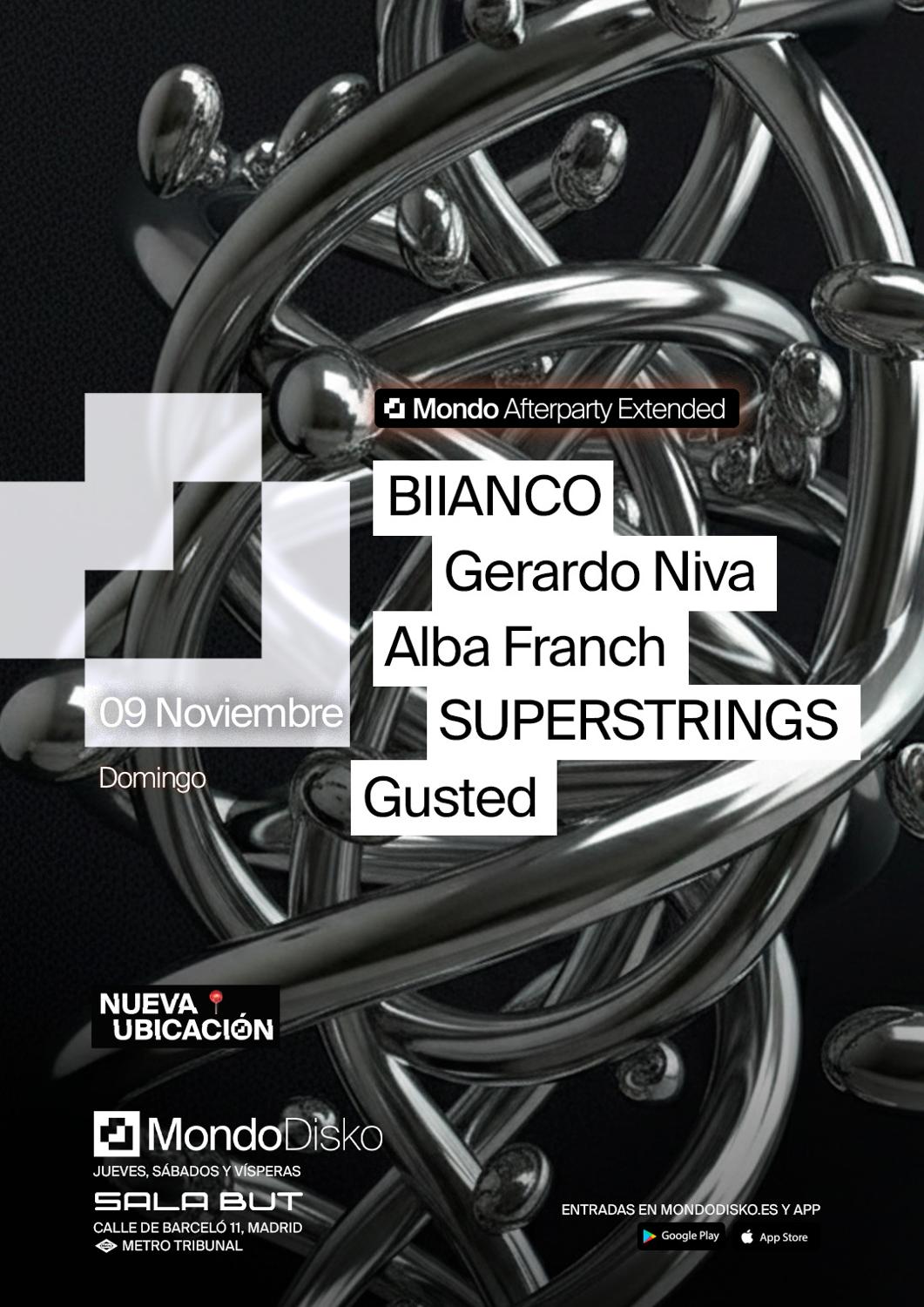 Afterparty Extended: Biianco / Gerardo Niva / Alba Franch / Superstars / Gusted