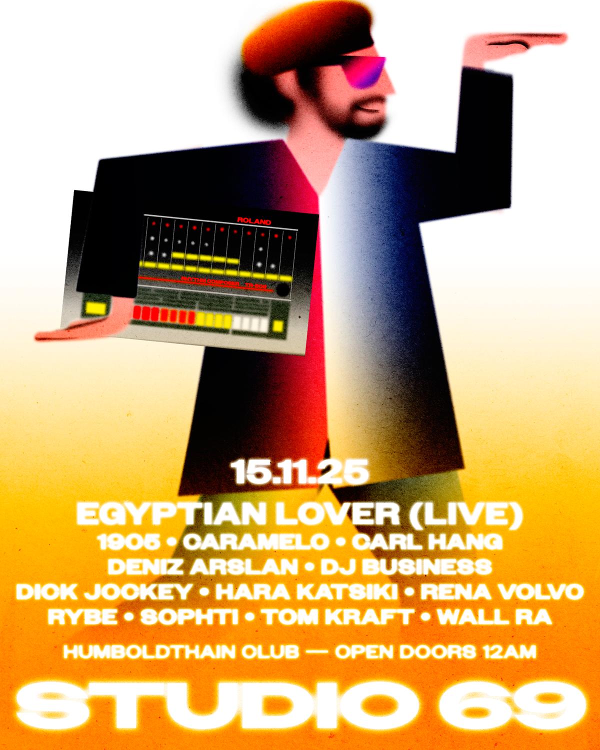 Studio 69 W/ Egyptian Lover (Live), 1905, Carl Hang, Caramelo, Sophti, Dj Business, Wall Ra