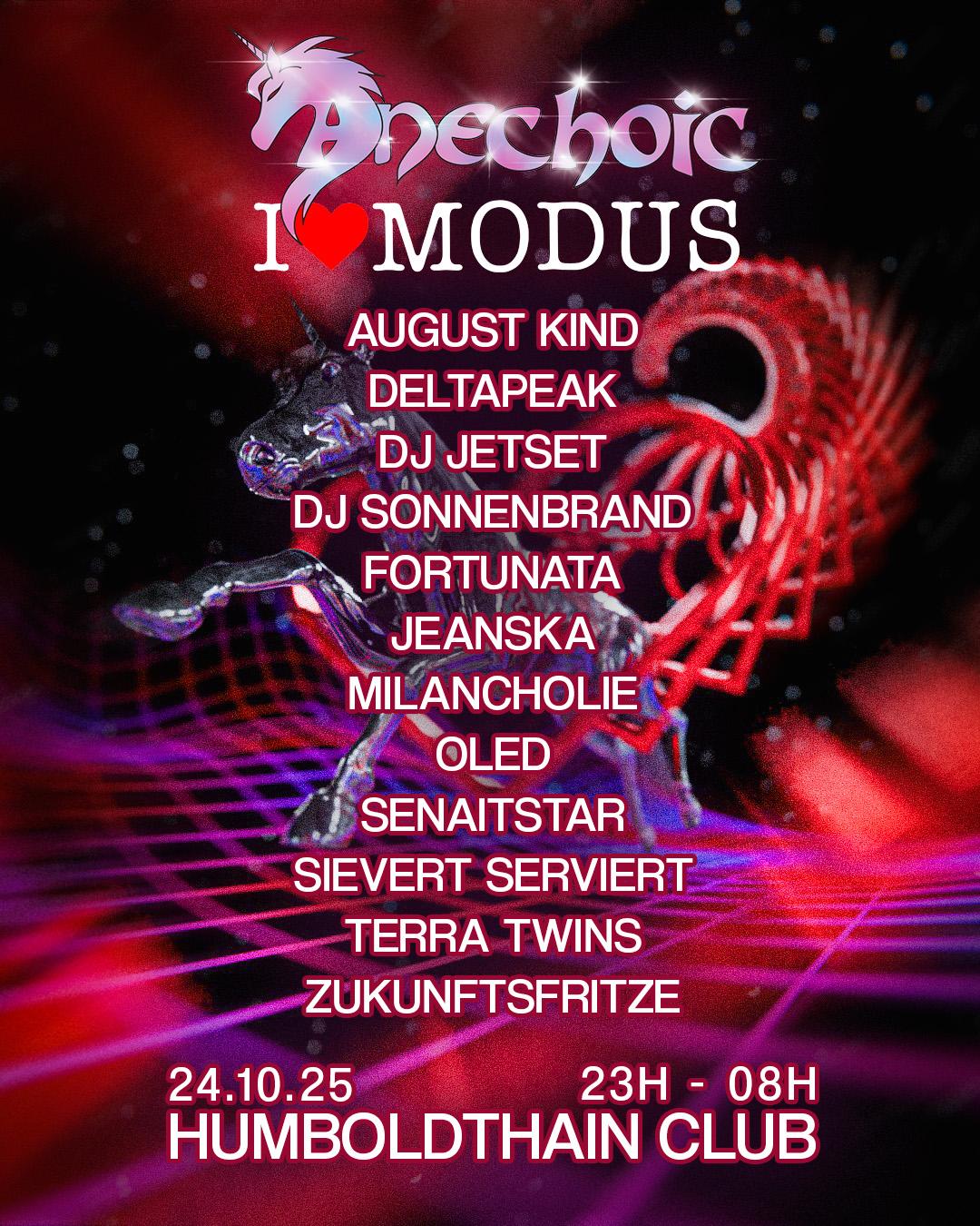Anechoic X I Love Modus W / Dj Sonnenbrand, August Kind, Terra Twiins