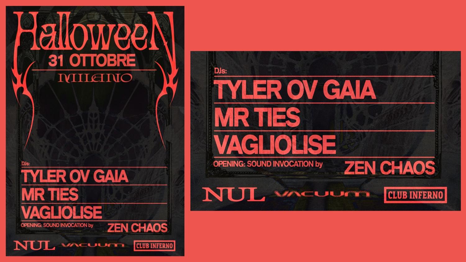 Halloween Milano - Sound Invocation With Mr Ties, Tyler Ov Gaia, Zen Chaos, Vagliolise