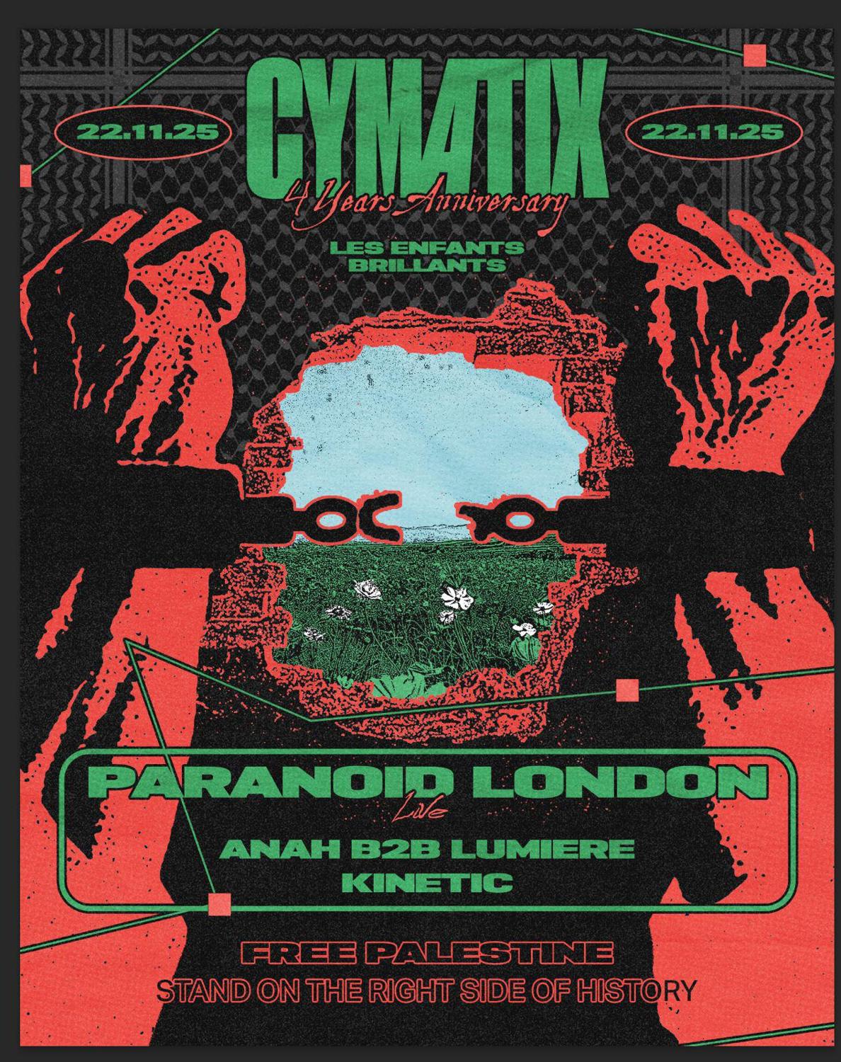 Cymatix 4Th Anniversary With Paranoid London Live