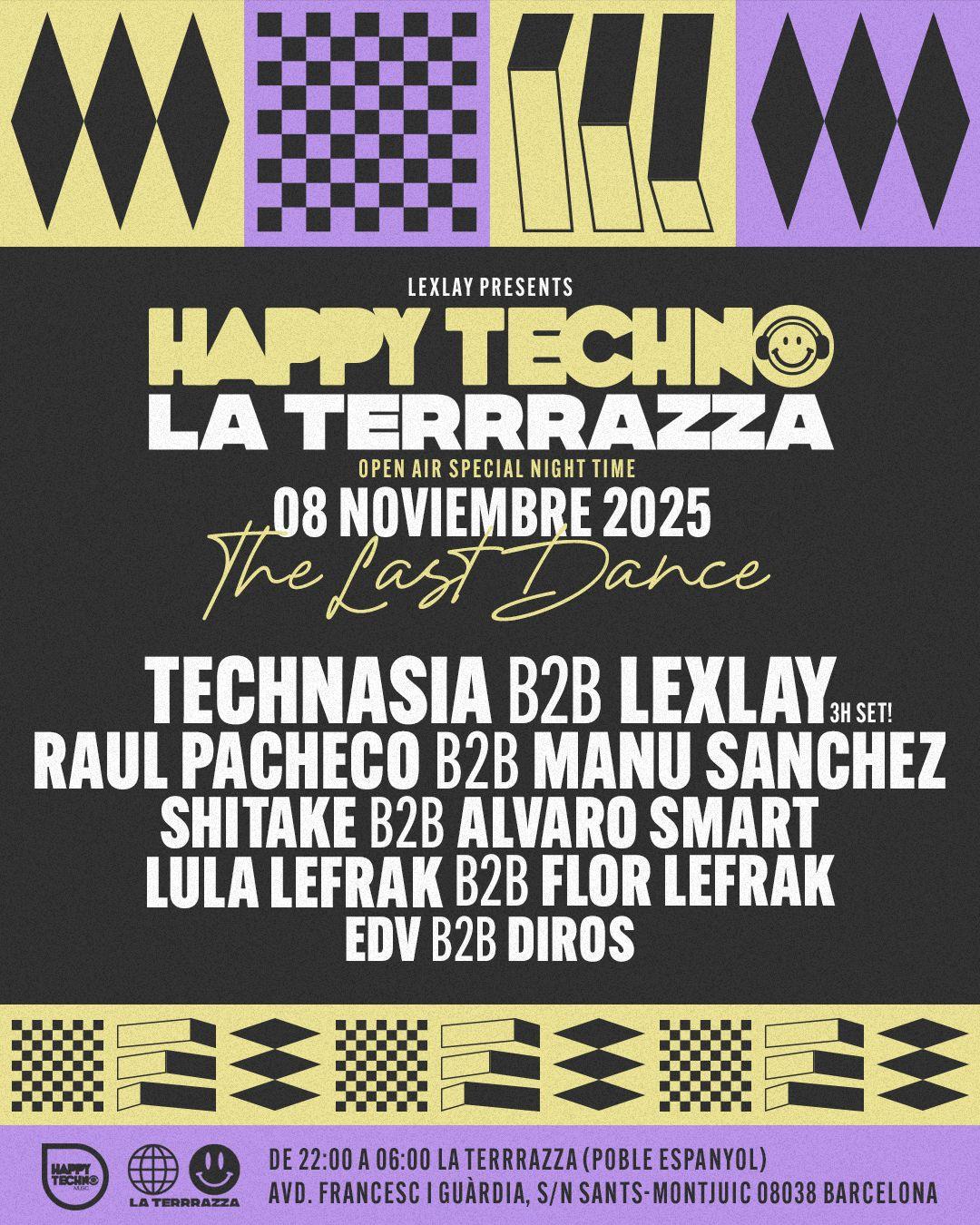 [The Last Dance] Happy Techno Open Air - Night Time La Terrrazza Barcelona