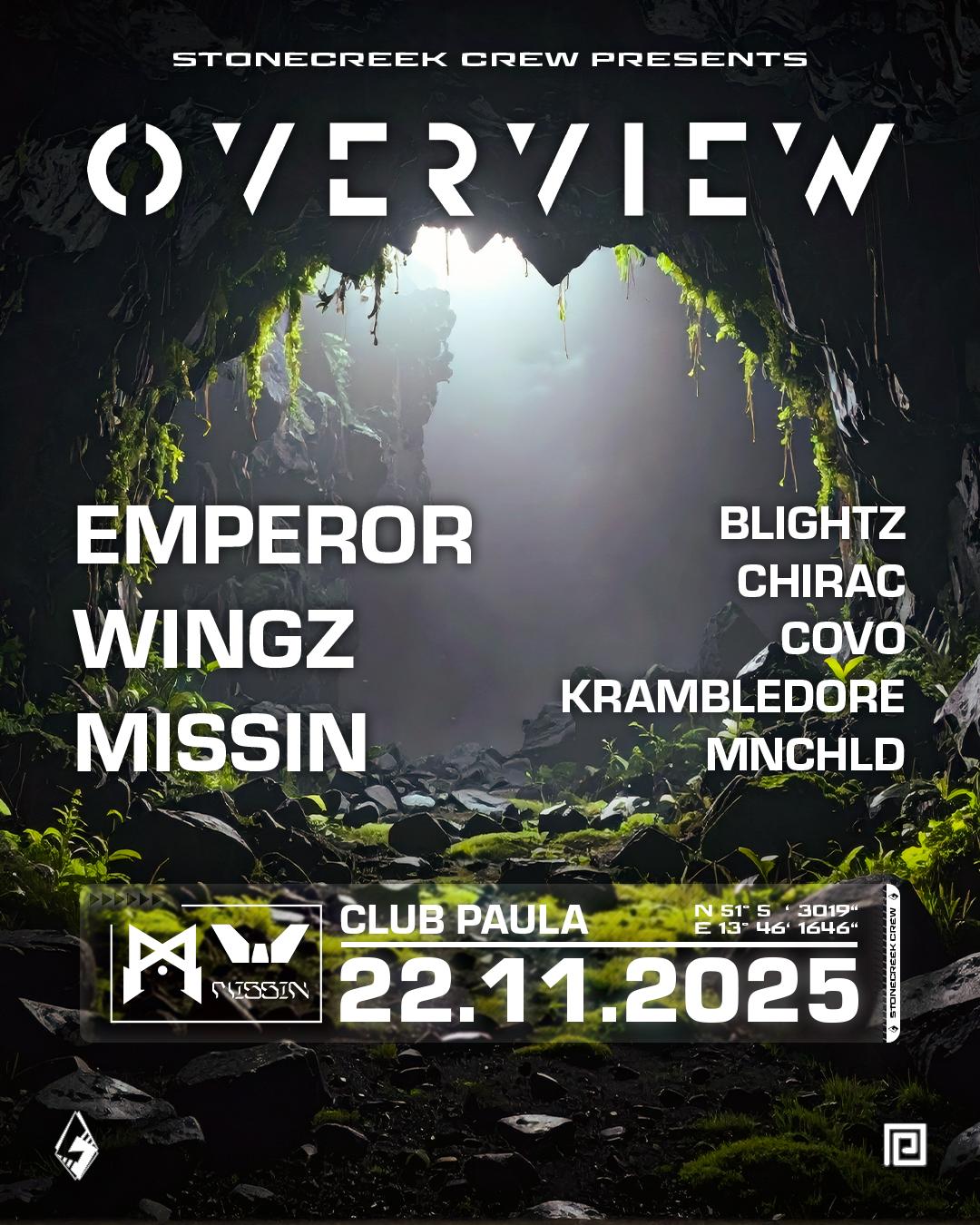 Stonecreek Crew Pres. Overview Labelnight With Emperor, Wingz & Missin