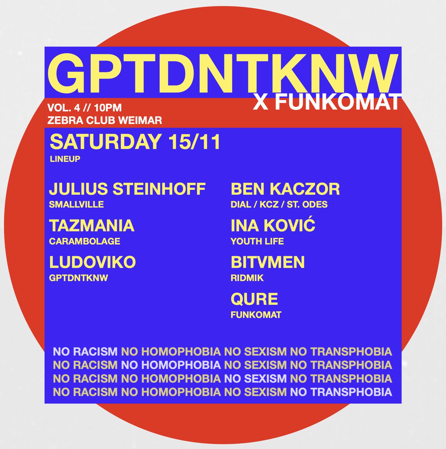 Gptdntknw X Funkomat At Zebra Club Weimar (Former Busgarage)
