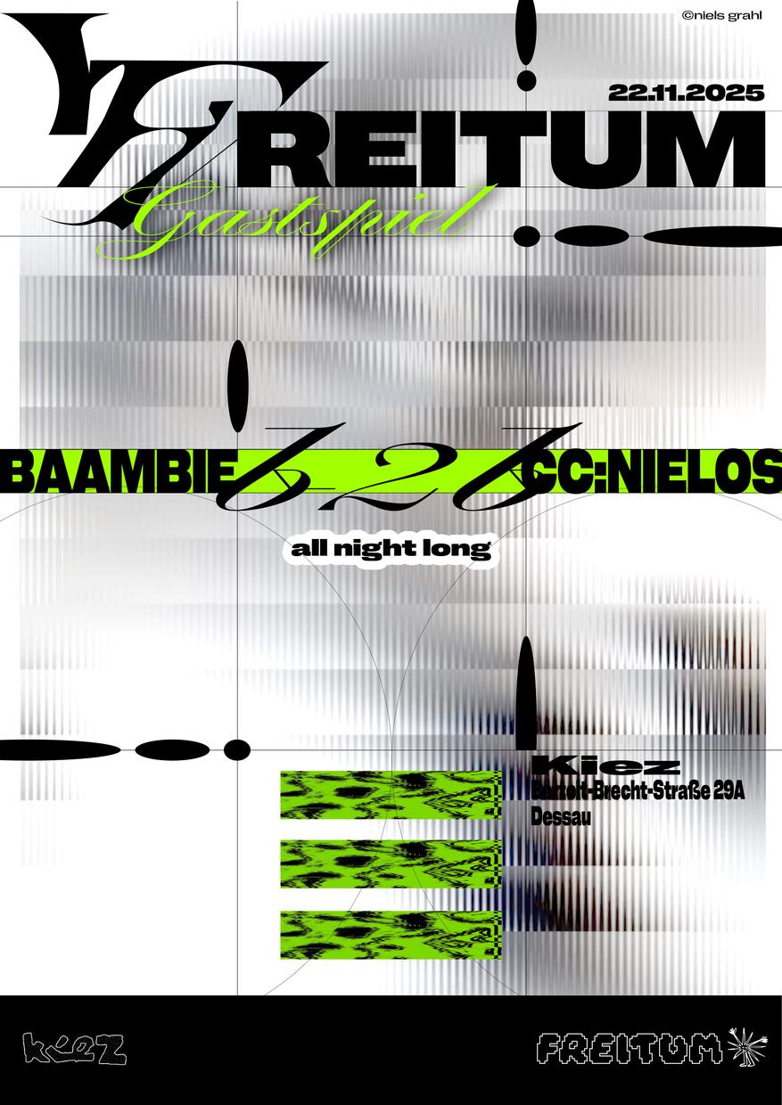 Freitum Gastspiel: Baambie B2B Cc:Nielos I All Night Long 