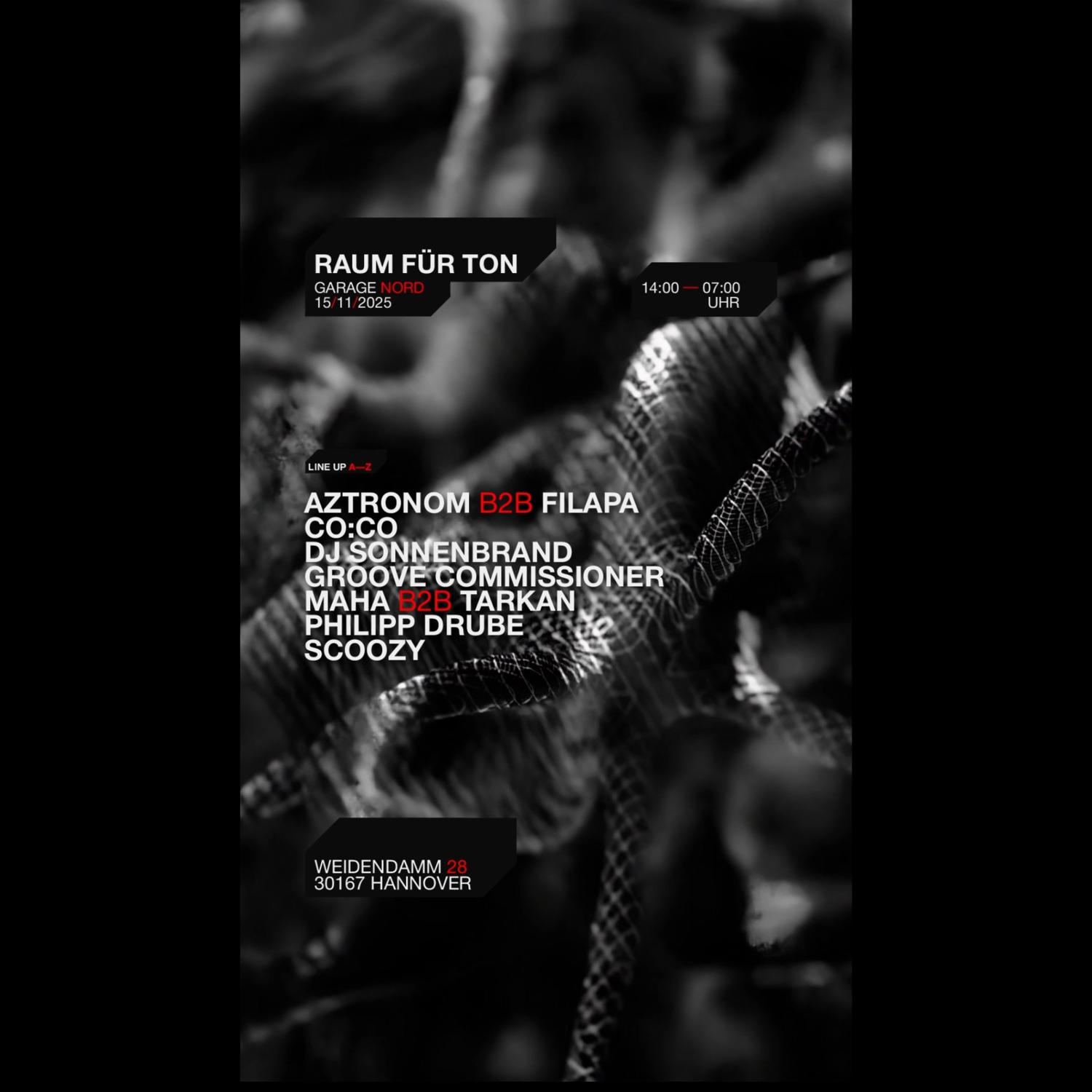 Raum Für Ton W/ Dj Sonnenbrand, Philipp Drube, Co:Co