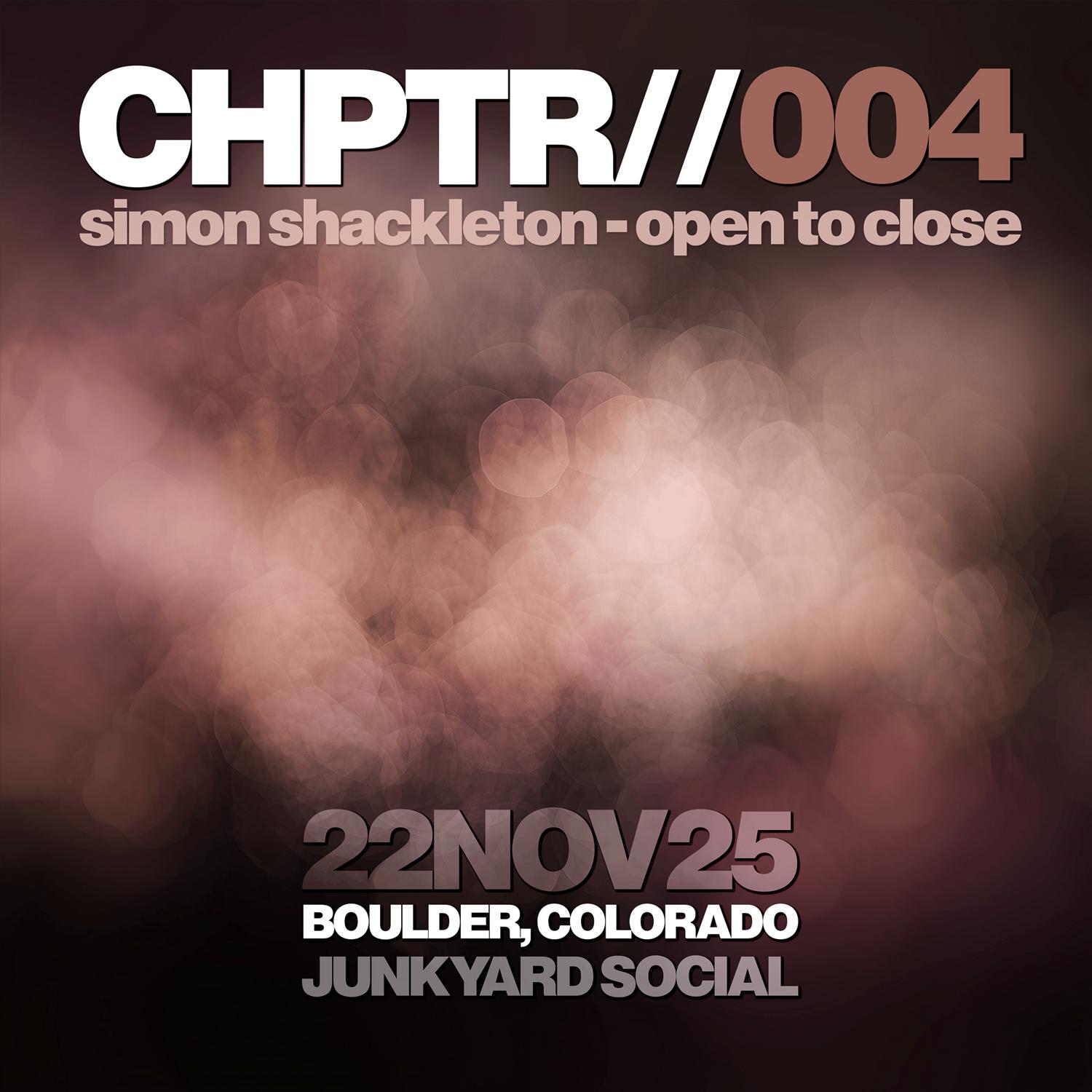 Simon Shackleton - Open To Close