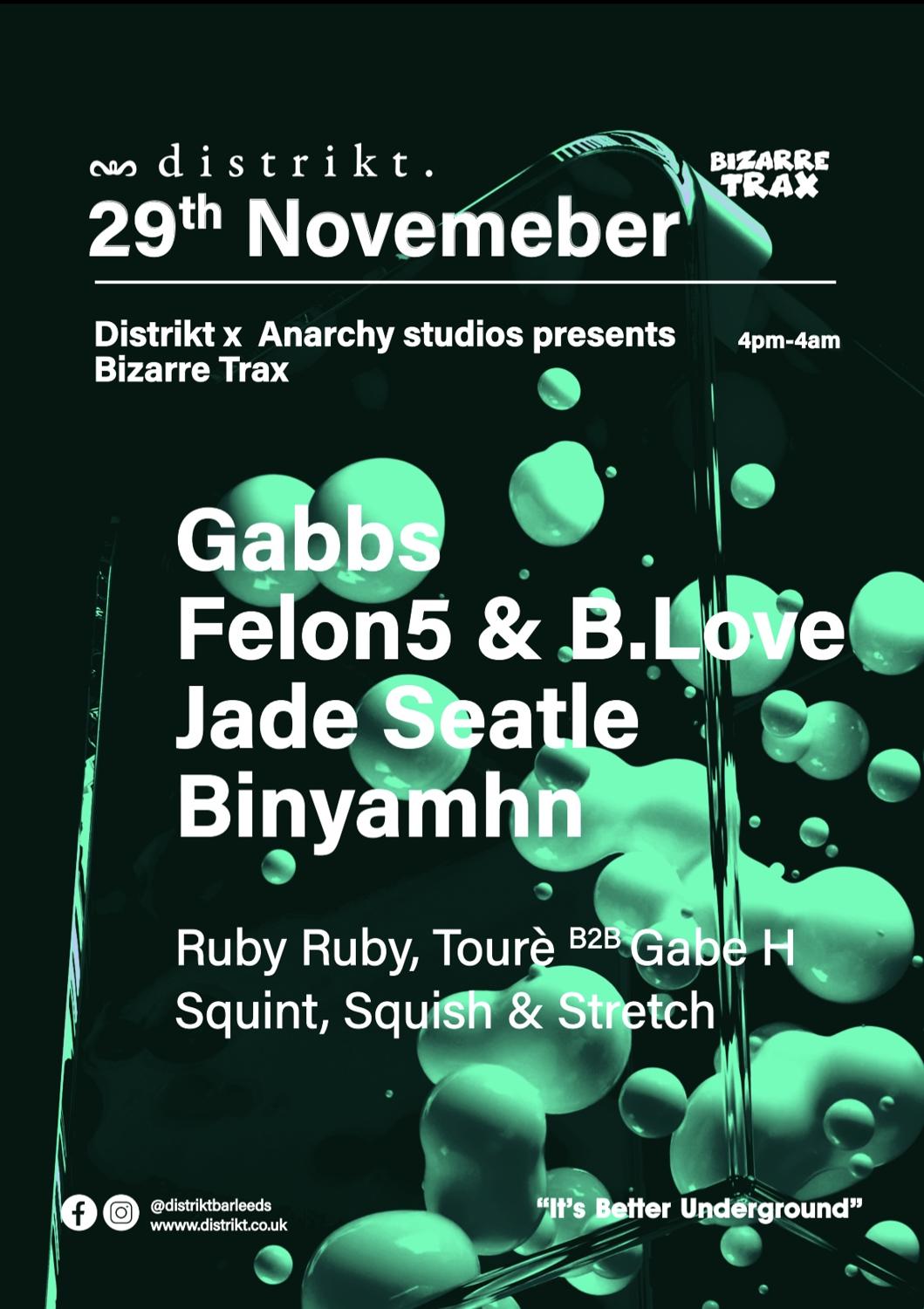 Distrikt Presents Anarchy Studios X Bizarre Trax