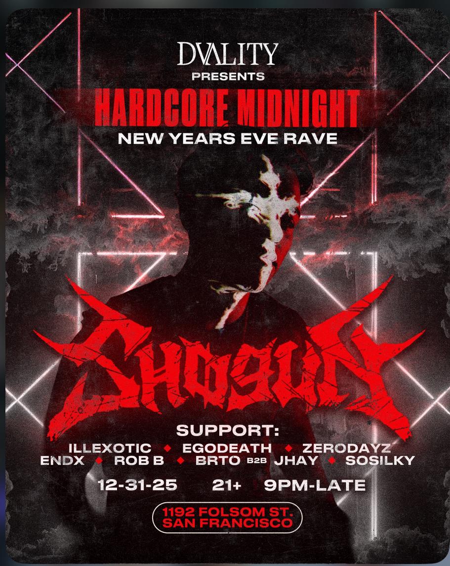 Nye Sf : Dvality Presents: Shogun: Hardcore Midnight: New Years Eve Rave