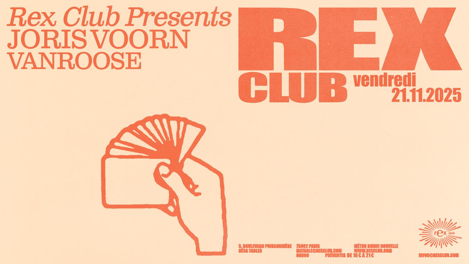 Rex Club Presents: Joris Voorn & Vanroose