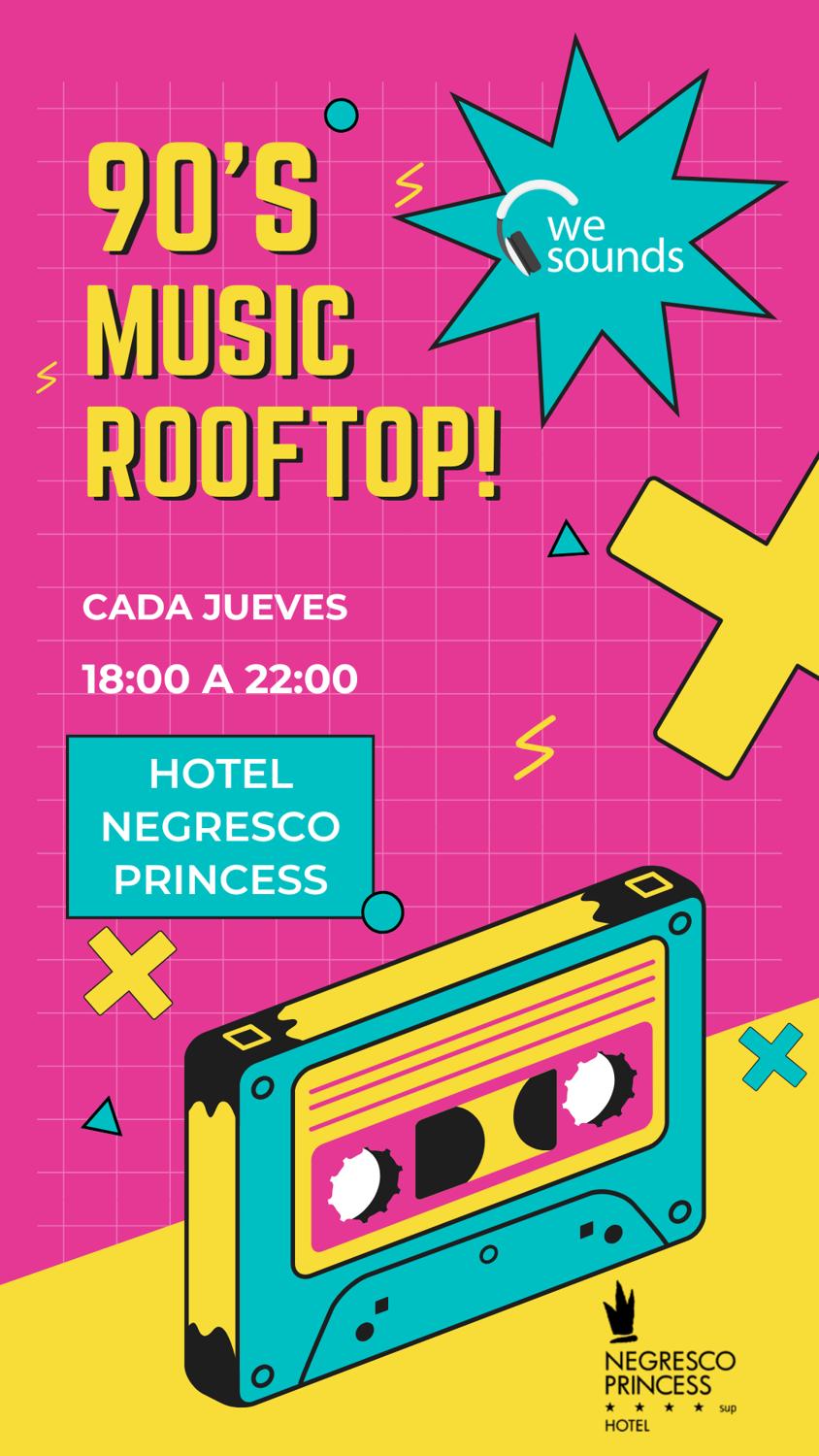 90´S Music Rooftop Party - Free Entrance