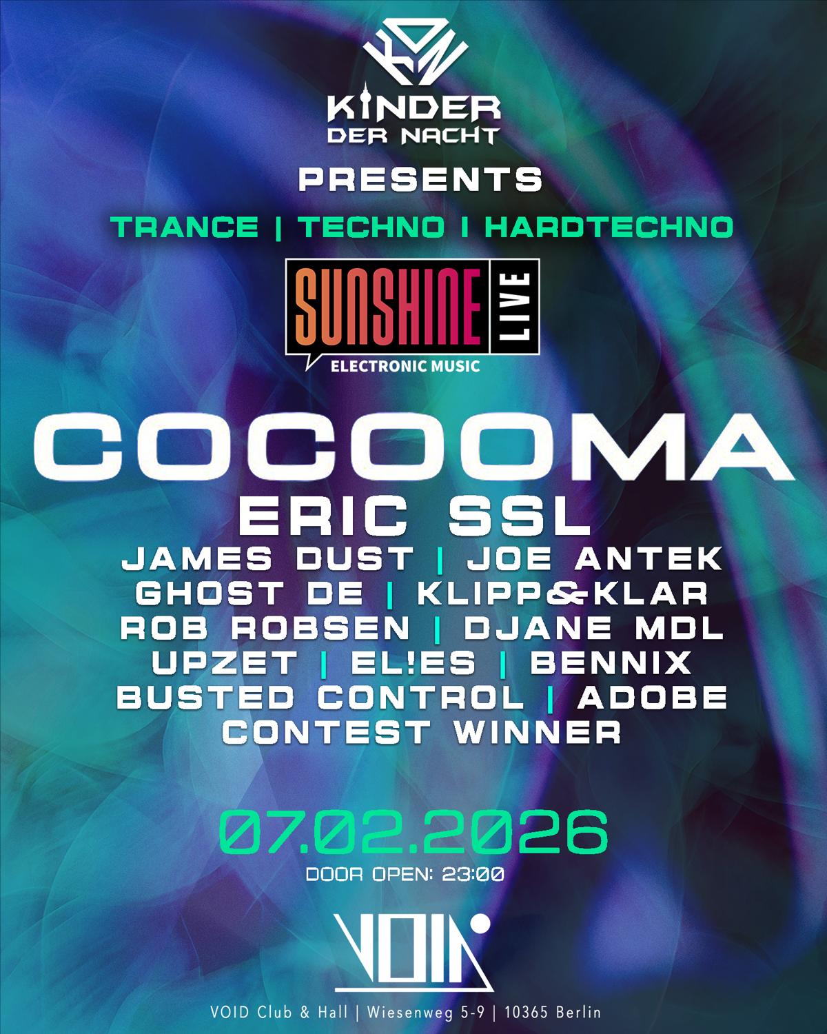 Sunshine Live W/(Eric Ssl) & Cocooma Live Presented By Kinder Der Nacht