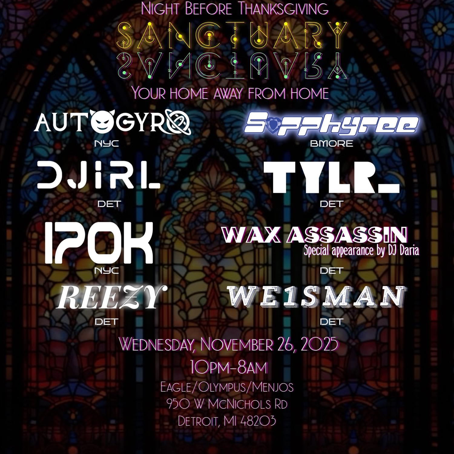 Sanctuary: Night Before Thanksgiving '25