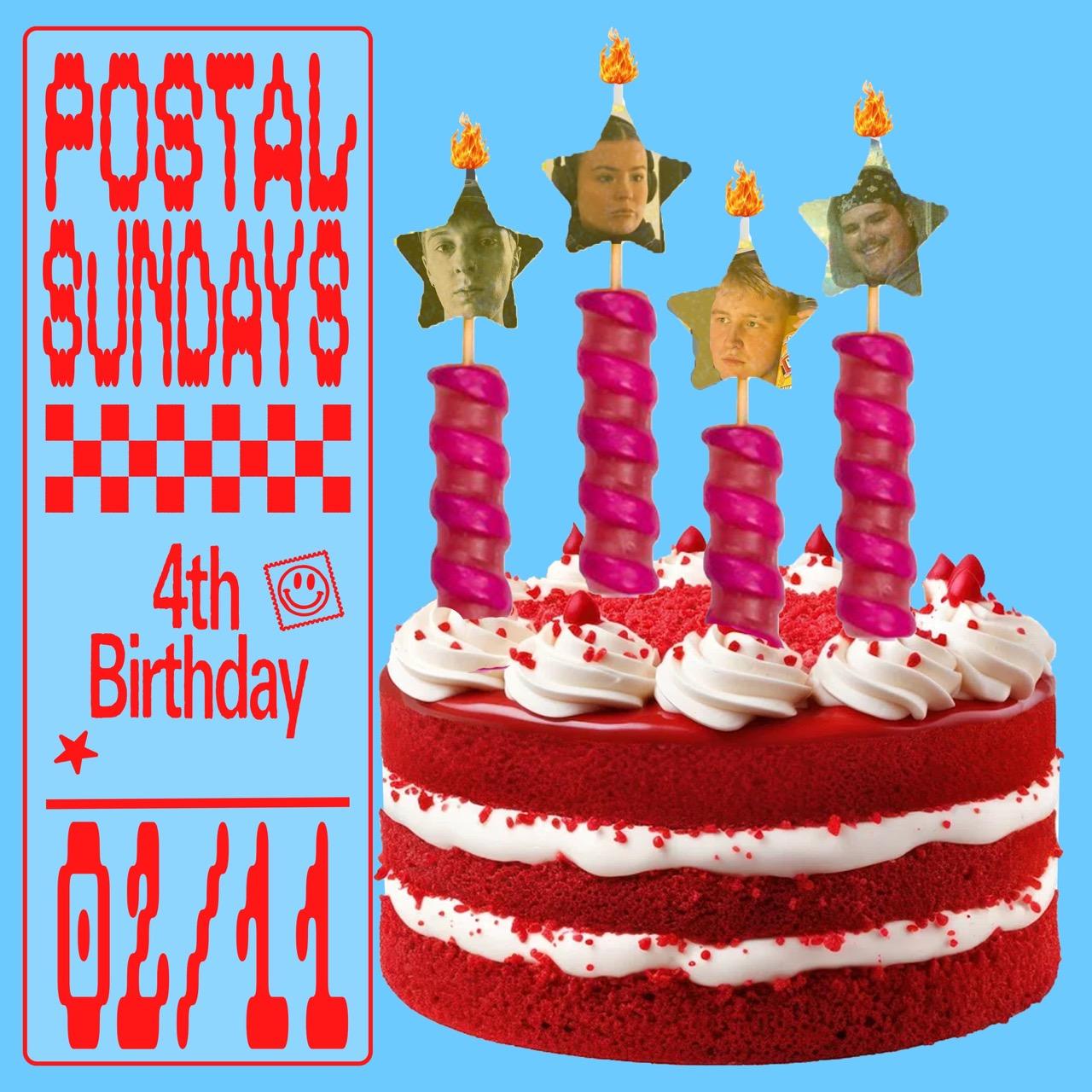 Postal 4Th Birthday: Dv60, Grüve, Lara Sinclair & Ji_2001