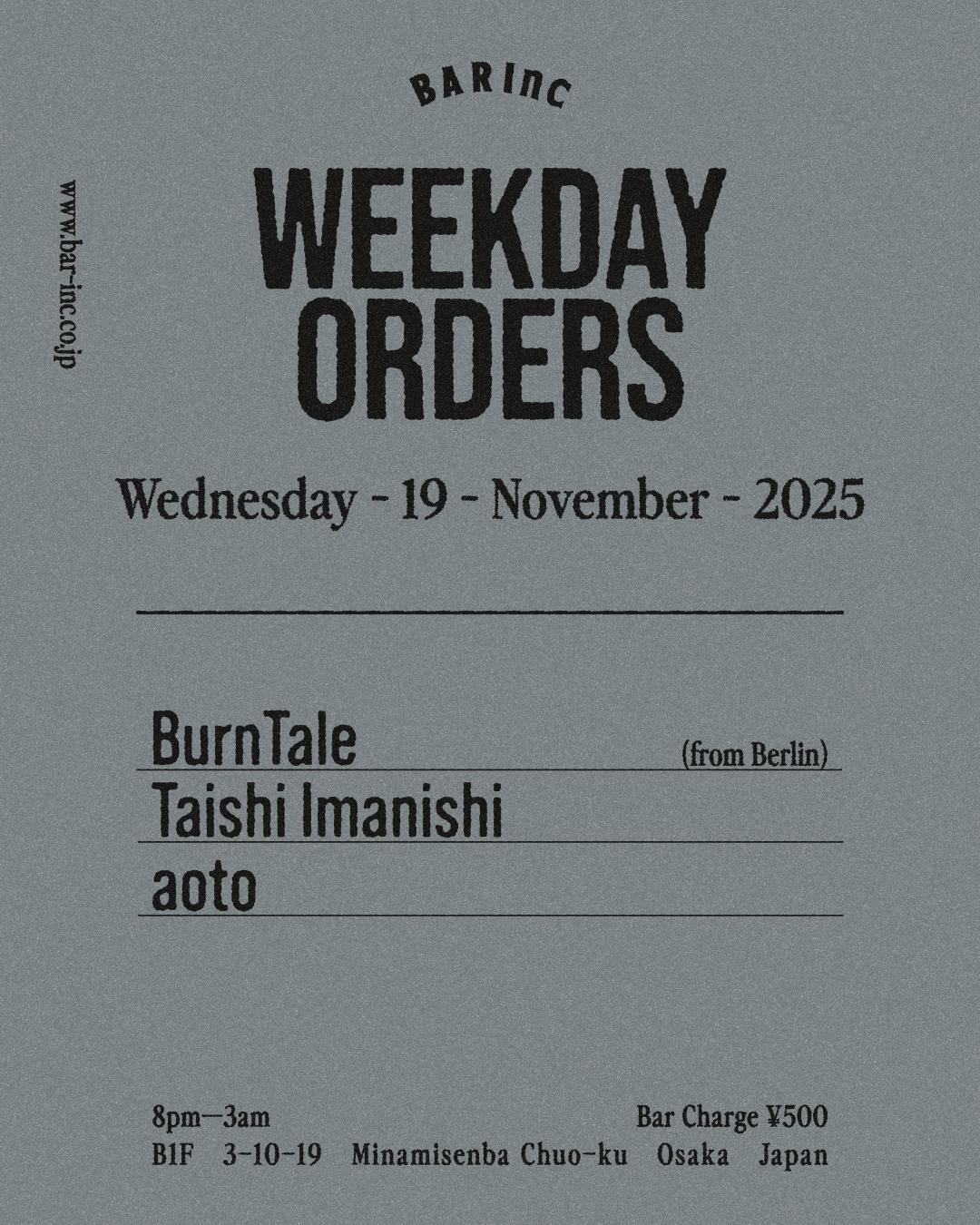 Weekday Orders