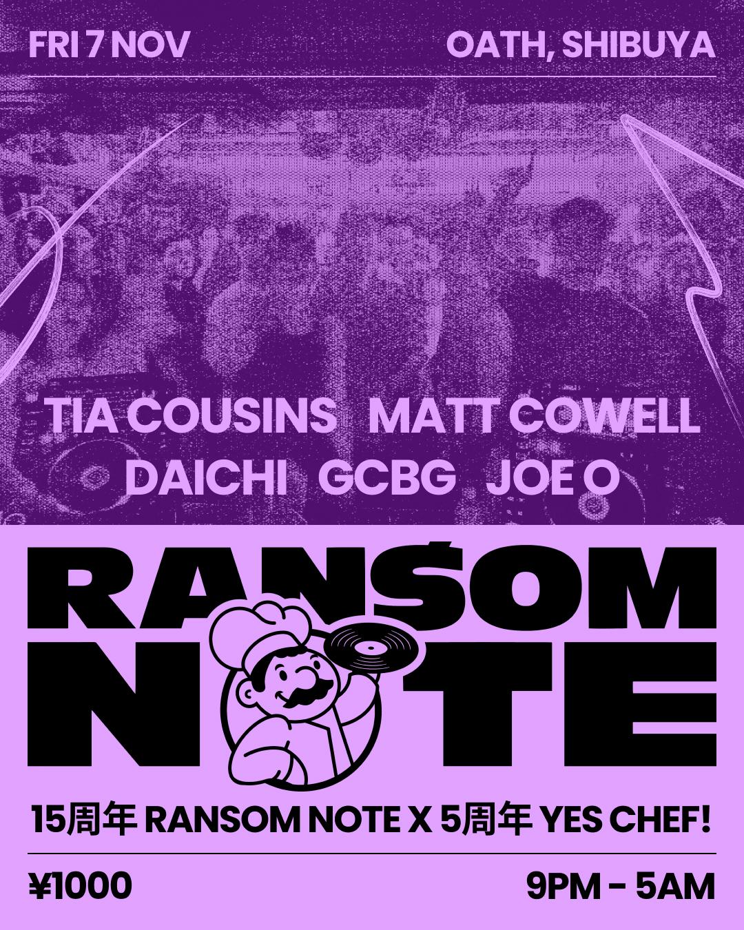 Still Cooking: 15 Years Of Ransom Note × 5 Years Of Yes Chef