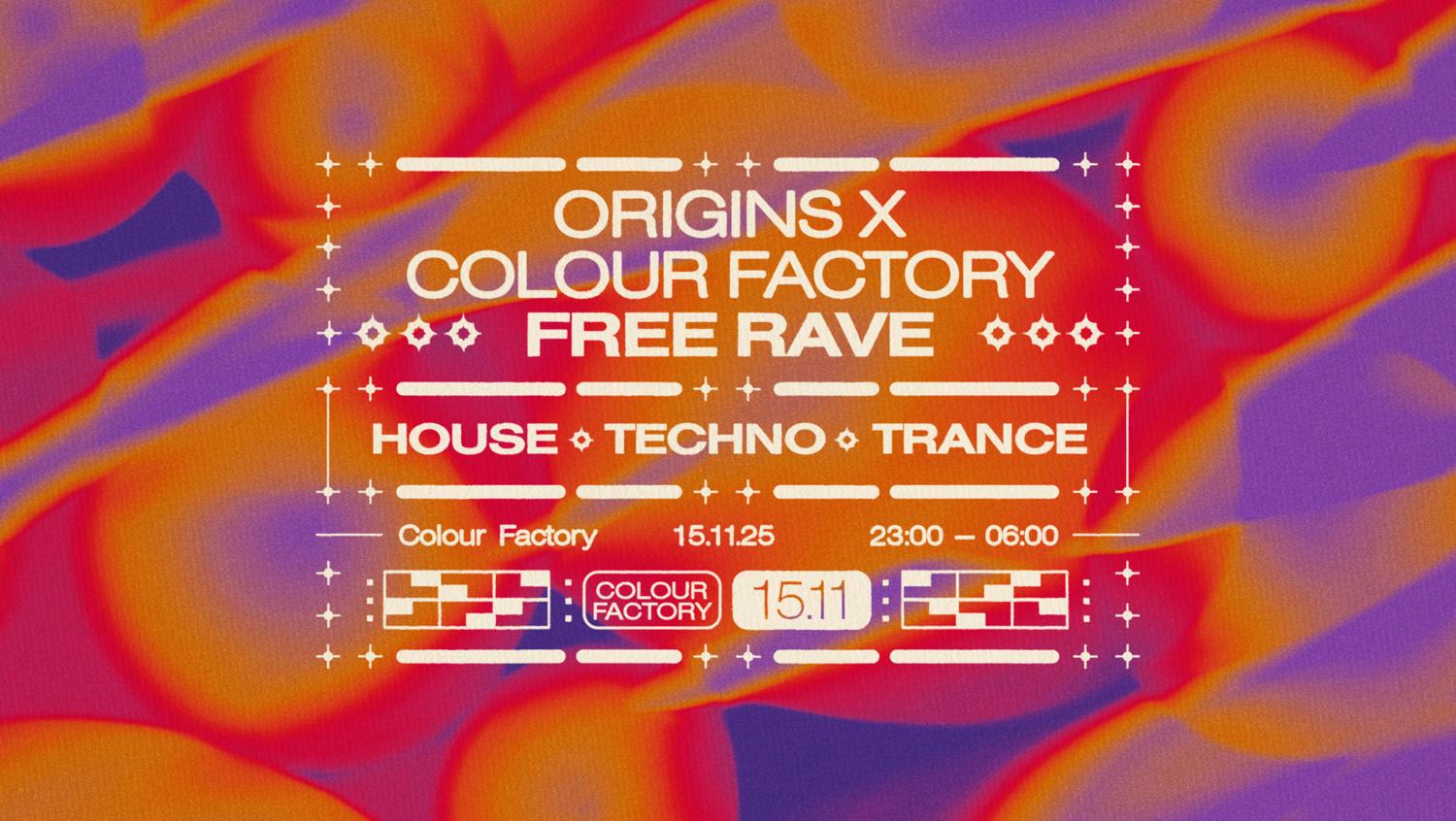 Origins Free Rave: House, Techno, Trance