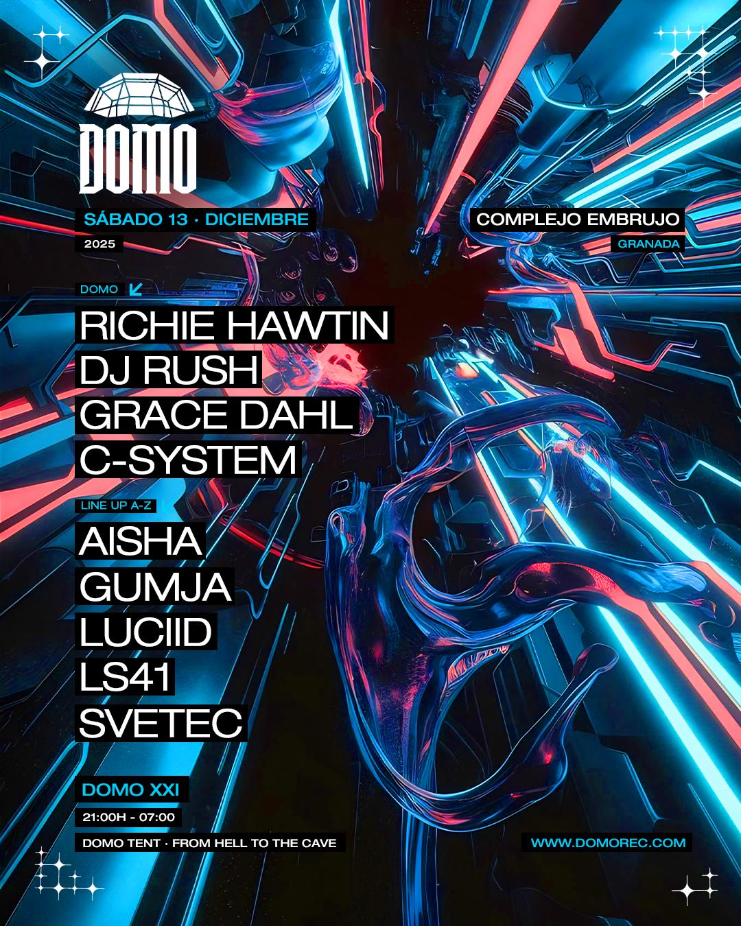 Domo Xxi - Richie Hawtin + Dj Rush + Grace Dahl + Luciid + Svetec Artistas Por Confirmar