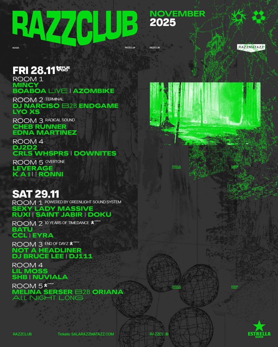 Razzclub: Batu, Ccl, Sexy Lady Massive, Not A Headliner, Lil Moss, Oriana B2B Melina Serser