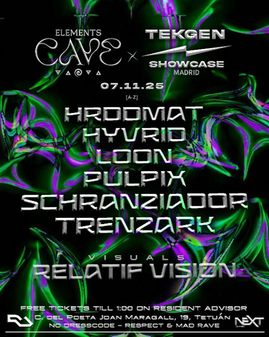 Elements Cave: Tekgen (Argentina & Brasil) Showcase In Madrid