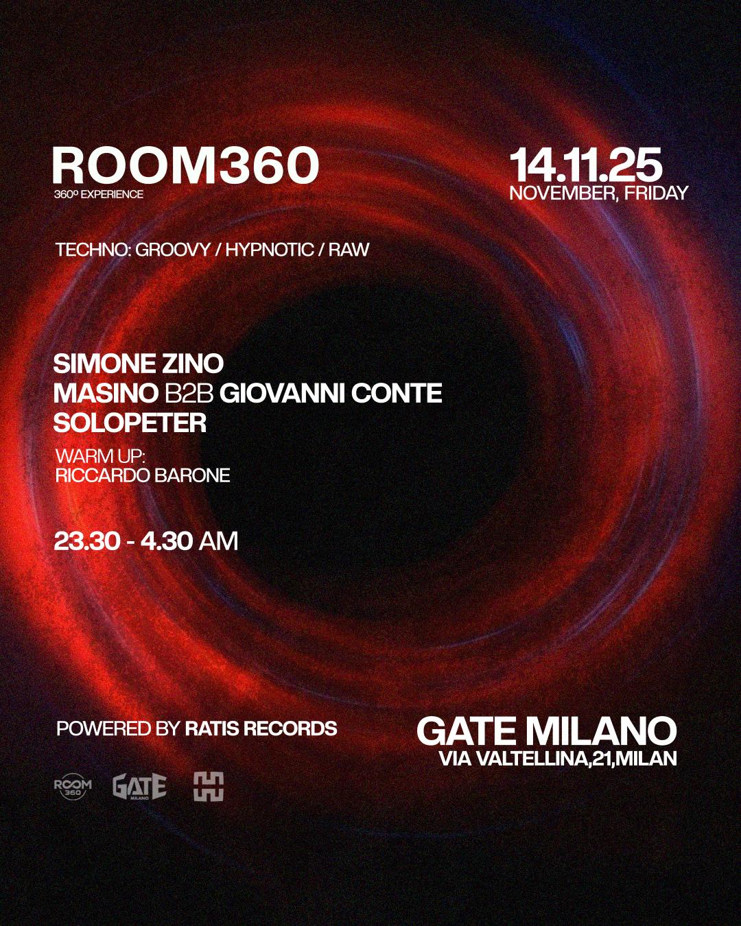 Room360 With Simone Zino, Masino B2B Giovanni Conte, Solopeter
