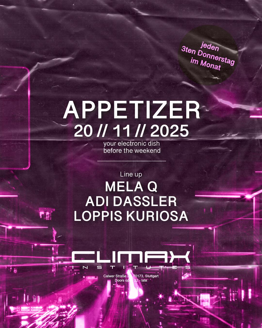 Appetizer (Donnerstag)