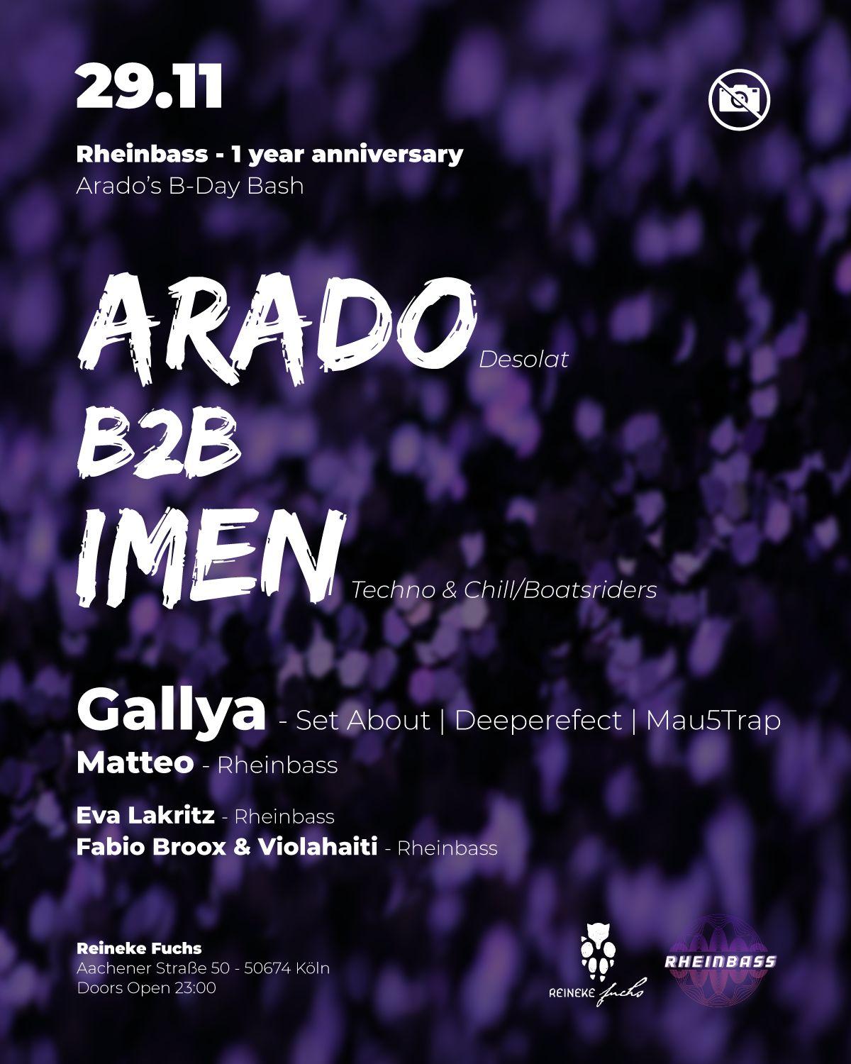 Rheinbass One Year Anniversary & Arado'S Birthday-Bash