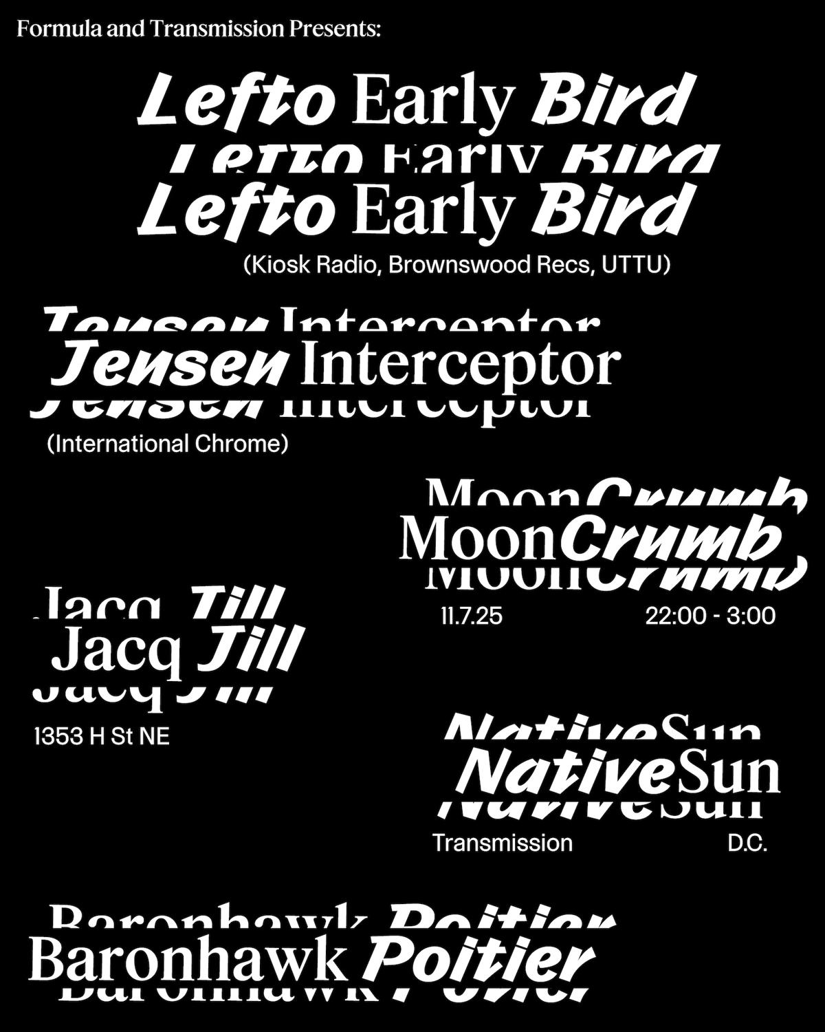 Formula Pres. Lefto Early Bird & Jensen Interceptor