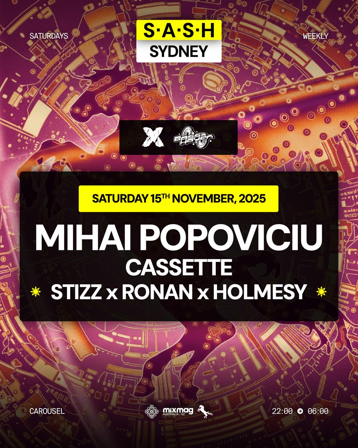 ★ S.A.S.H Sydney ★ Mihai Popoviciu ★ Saturday 15Th November ★