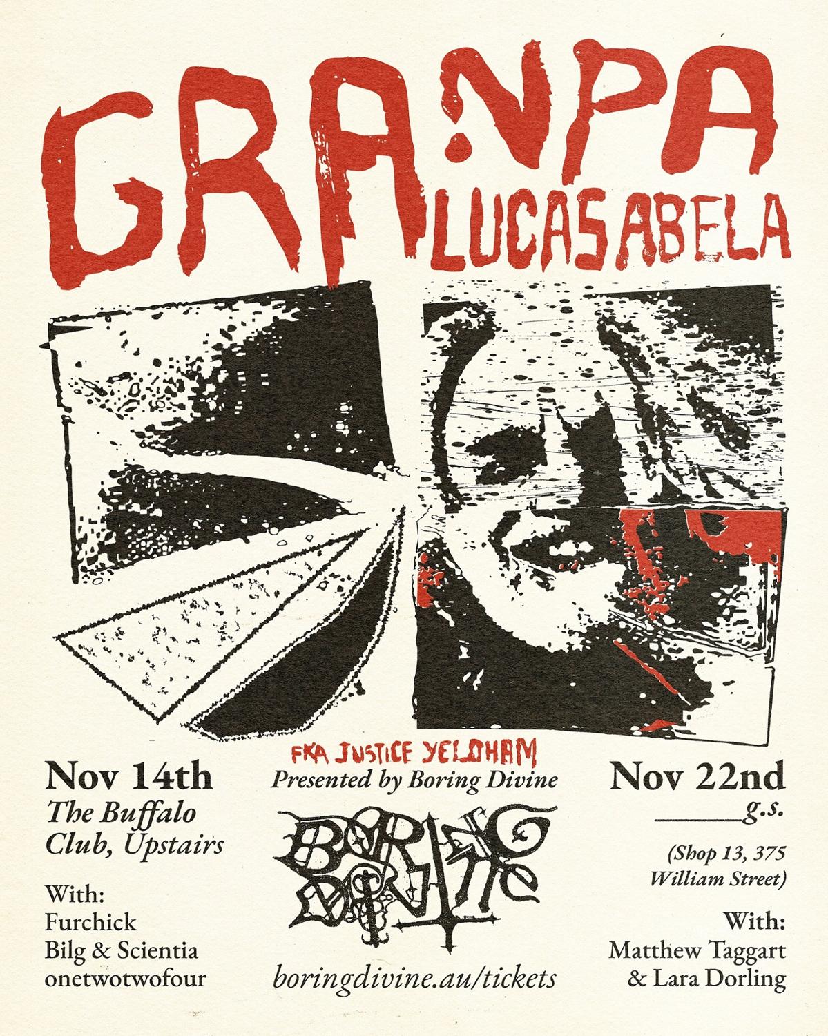 Lucas Abela. Buffalo Club, Upstairs. 14Th November. Presented By Boring Divine