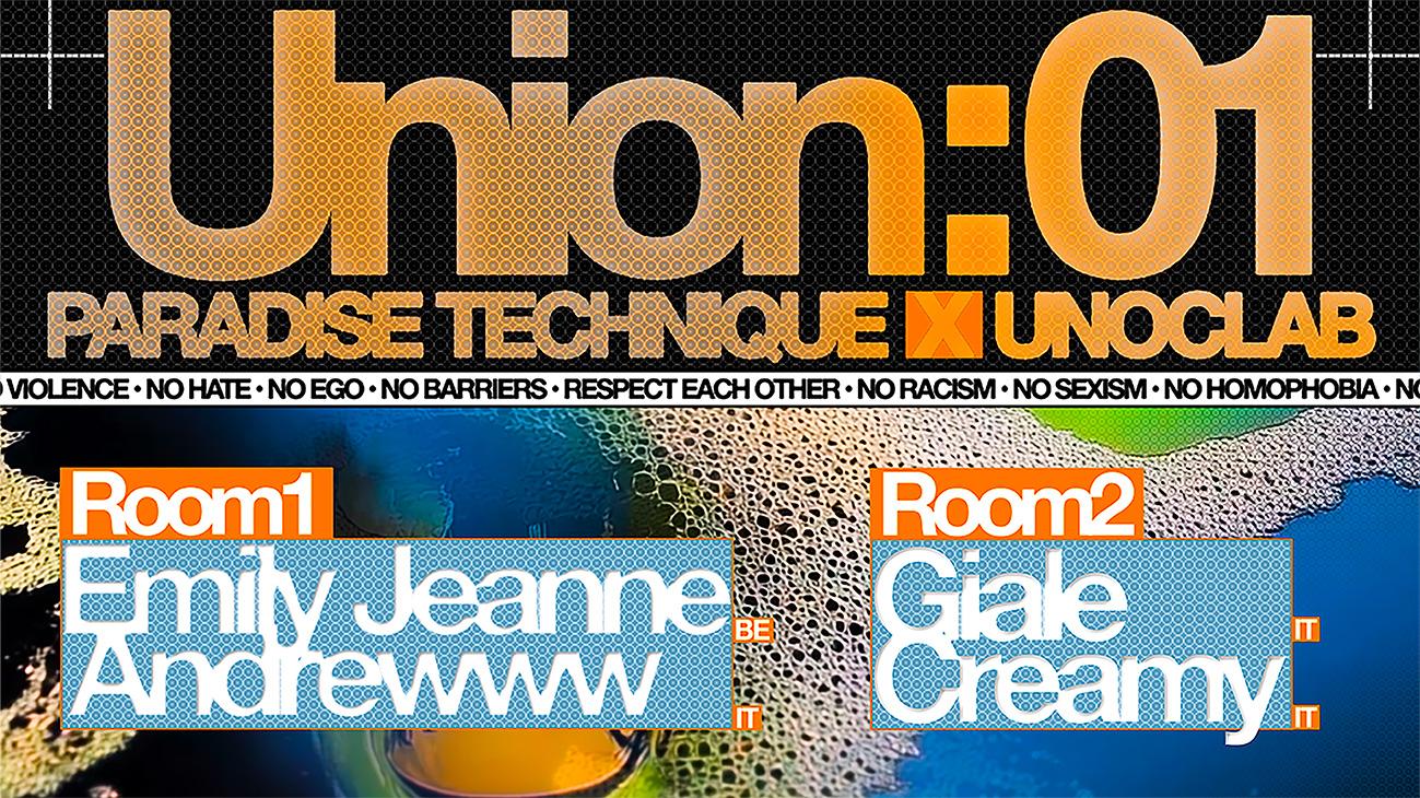 Union:01 W/Emily Jeanne - Mmw Presented By Paradise Technique & Unoclab (Free Entry With Rsvp)