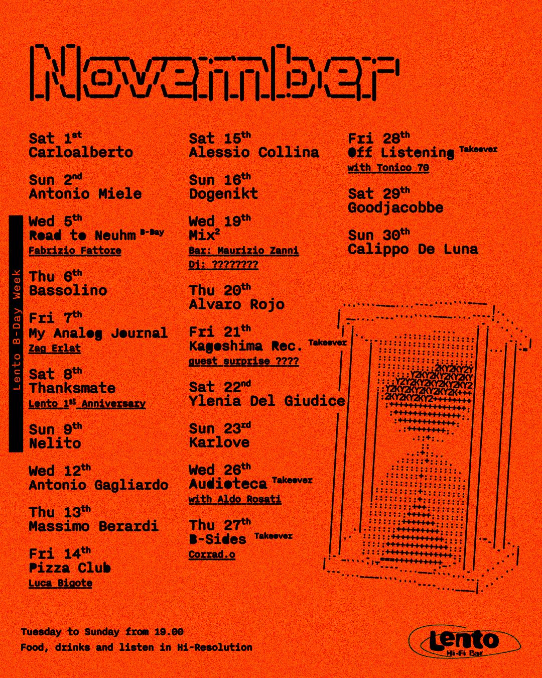 Lento Hi Fi + Audioteca With Aldo Rosati