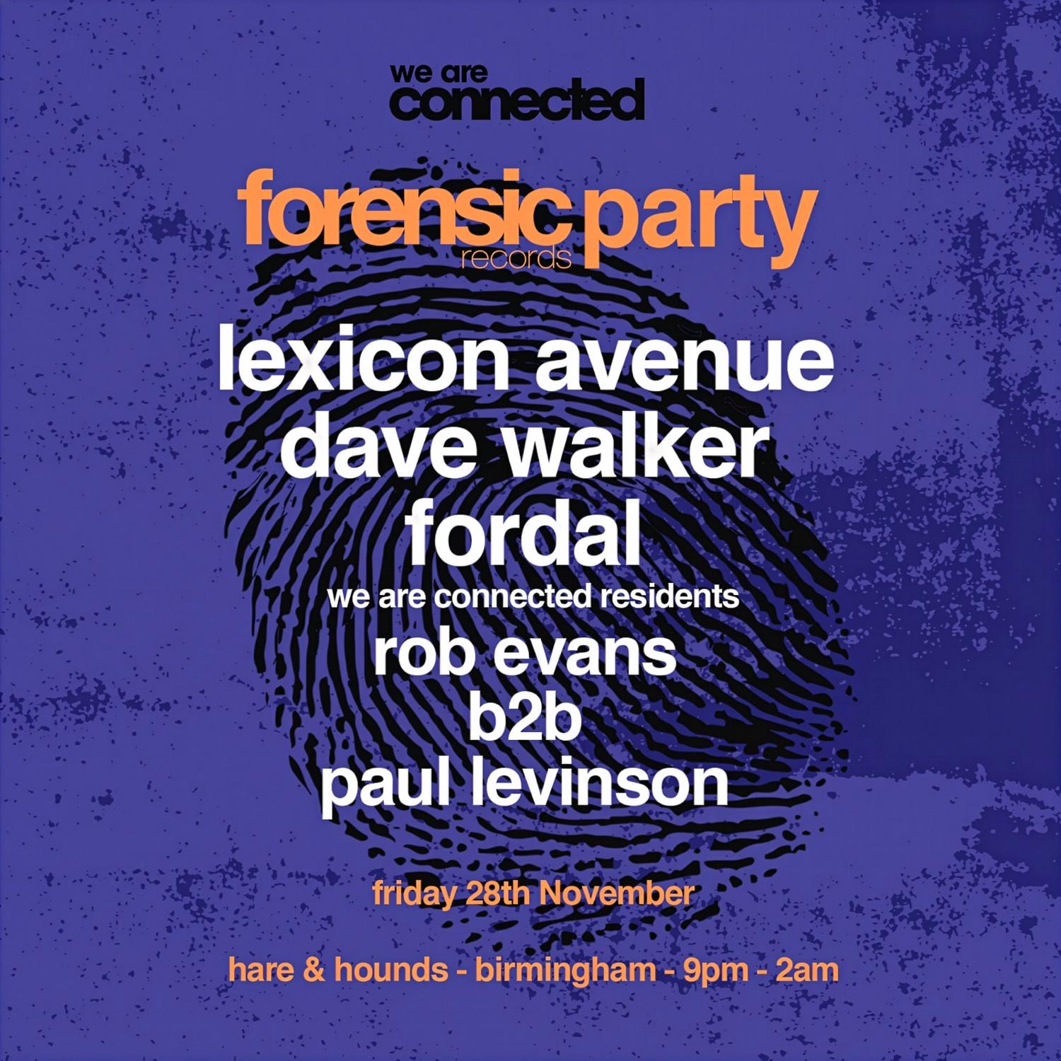 Forensic Records Party With Weareconnected