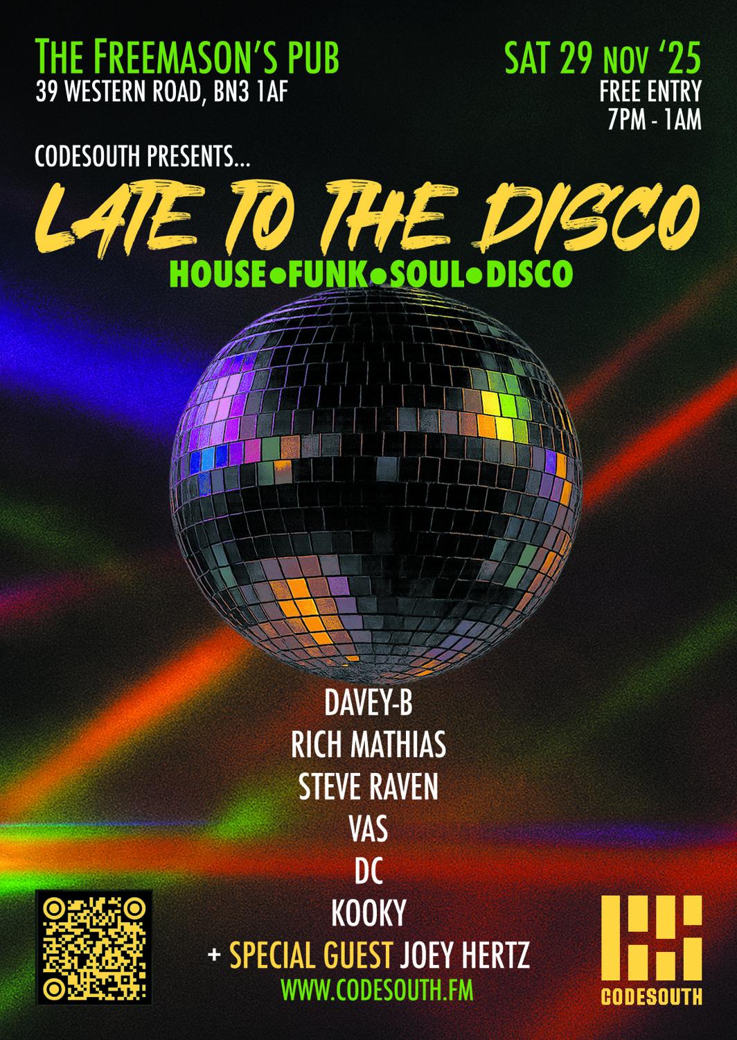 Codesouth Presents Late To The Disco