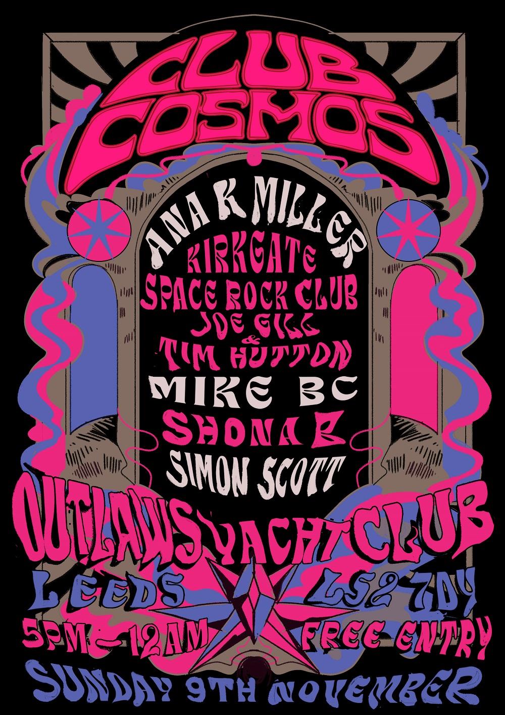 Club Cosmos - Ana K Miller, Kirkgate Space Rock Club, Mike Bc, Shona B & Simon Scott