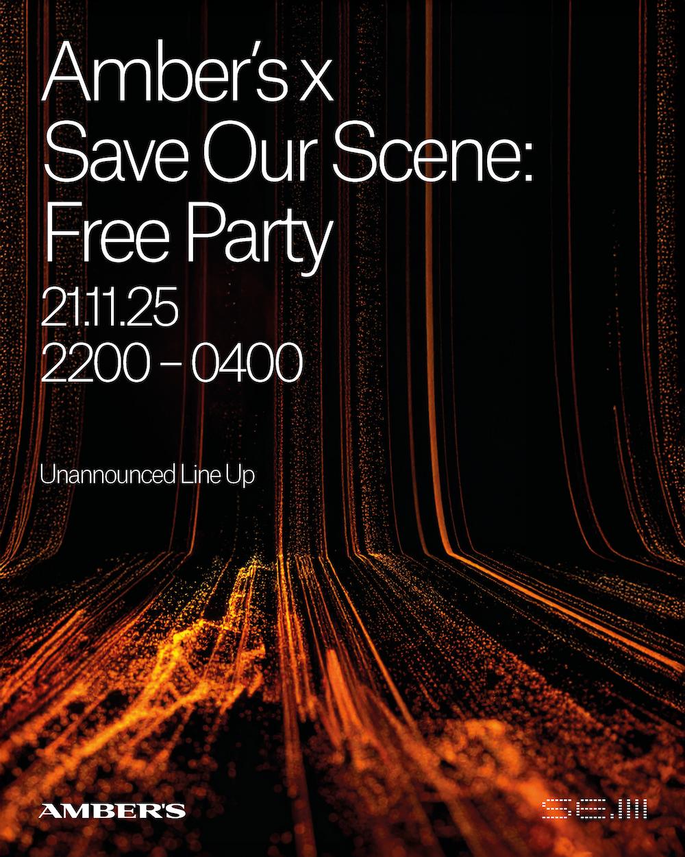 Amber'S X Save Our Scene: Free Party