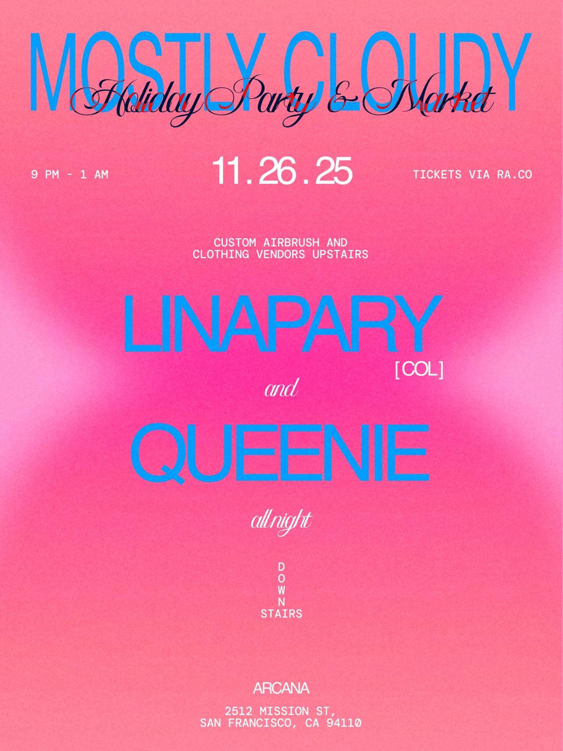 Mostly Cloudy Holiday Party & Market With Linapary