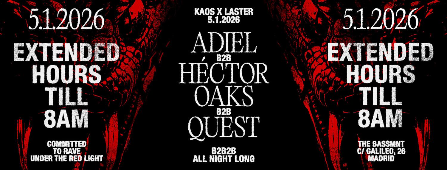 Laster Presents Kaos Night 8 Hours Under The Red Light