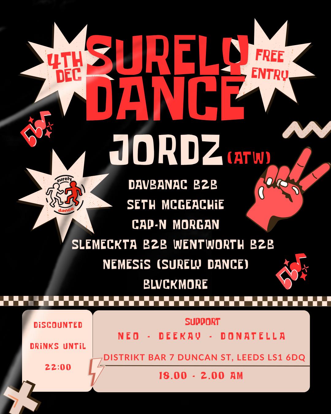 Surely Dance Presents: Jordz (Atw)