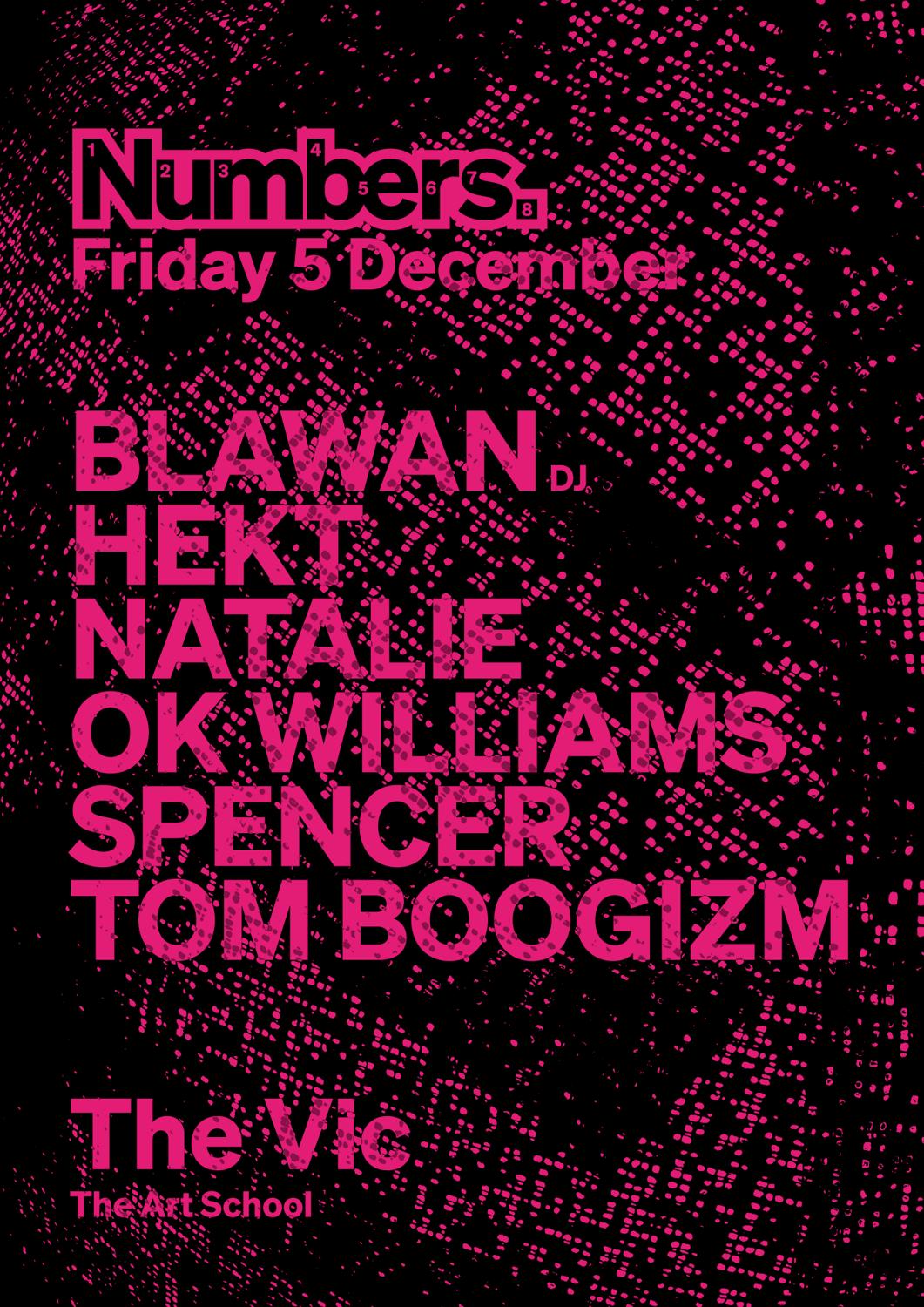 Numbers - Blawan Hekt Ok Williams Natalie Spencer Tom Boogizm