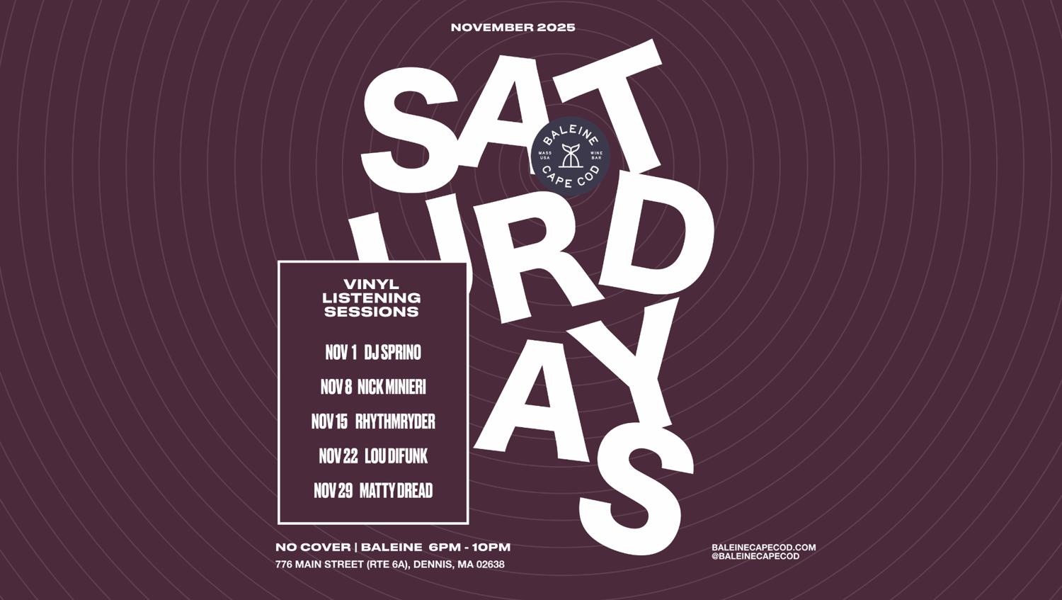 Vinyl Saturdays With Rhythmryder