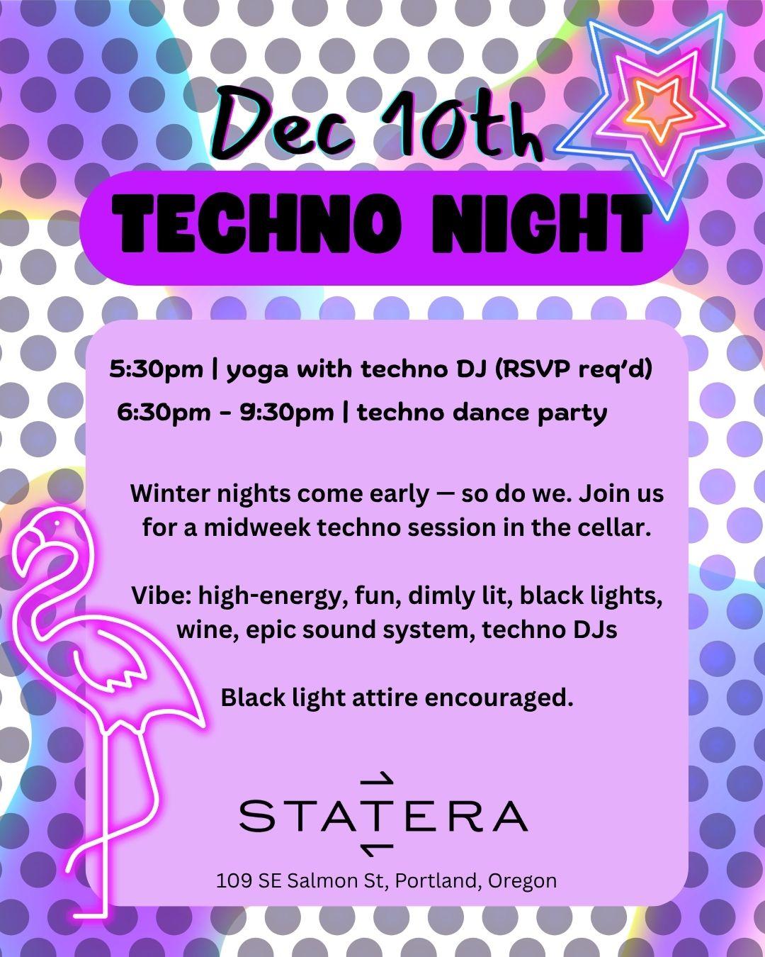 Statera Cellar Sessions: Techno Night