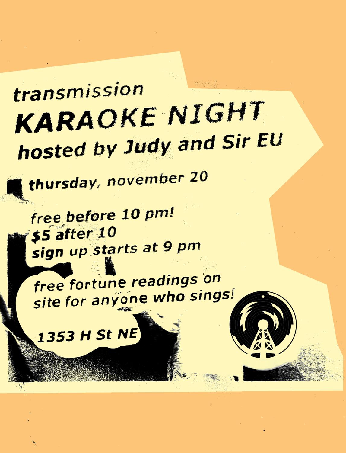 Transmission Karaoke Night Hosted By Judy And Sir Eu