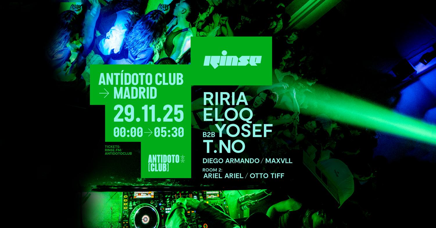 Antidoto Club X Rinse Fm: Riria