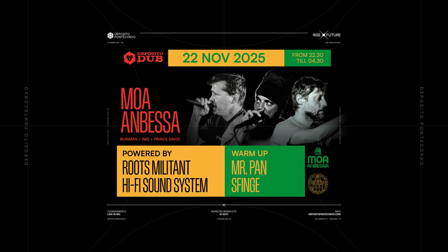 Deposito Dub // Moa Anbessa Hosted By Roots Militant Hi-Fi // Deposito Pontecorvo