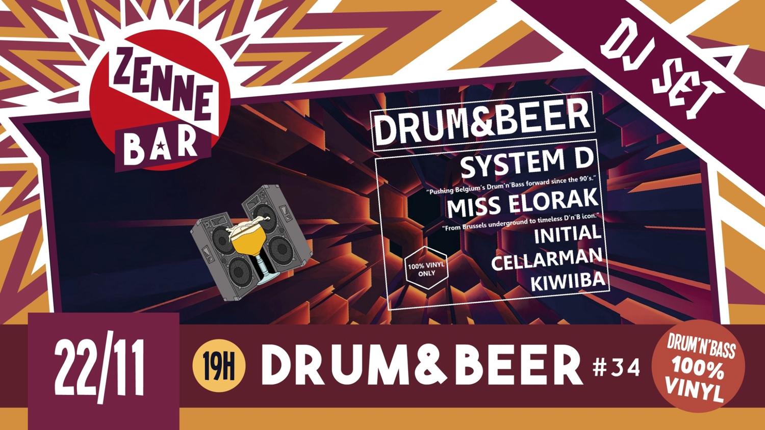Drum & Beer #34: 100% Vinyl Session @Zennebar